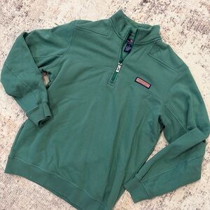 Vineyard Vines Men's Green Half-Zip Sweater